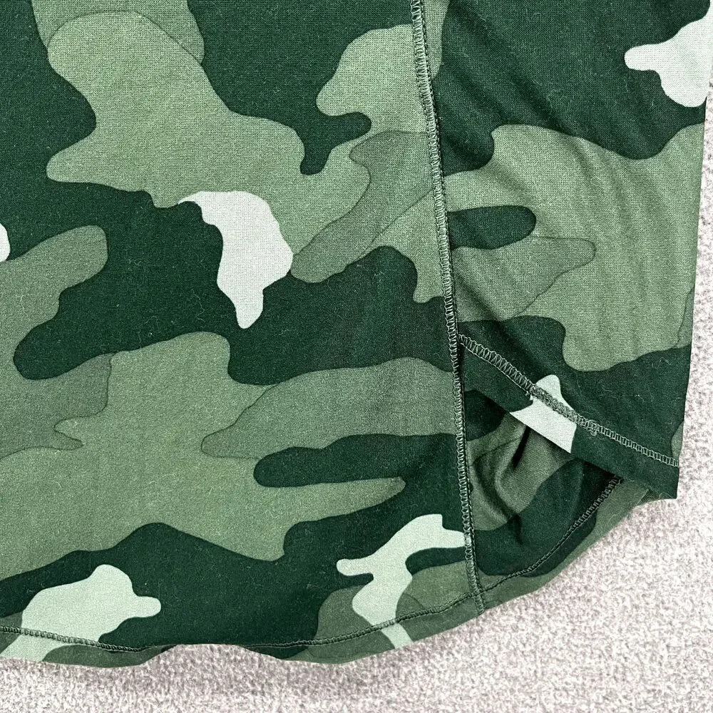 Old navy Top Girls XL (14-16) Youth crop Tank camo‎ green active scoop neck